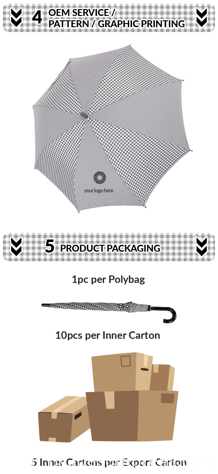 Mélangez et assortissez le parapluie d'enfants de Vichy Mix And Match Gingham Kids Umbrella